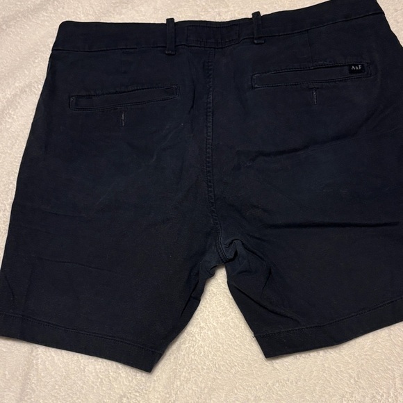 Abercrombie & Fitch Navy Flat Front Shorts - Picture 3 of 3